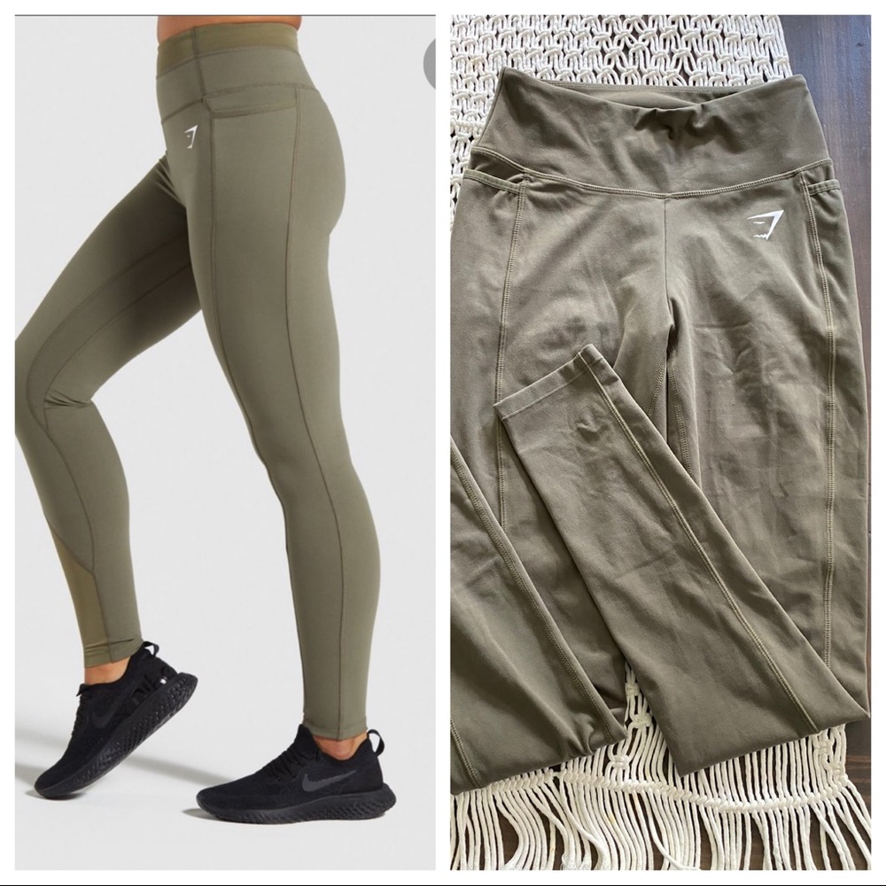 GymShark high waist green leggings